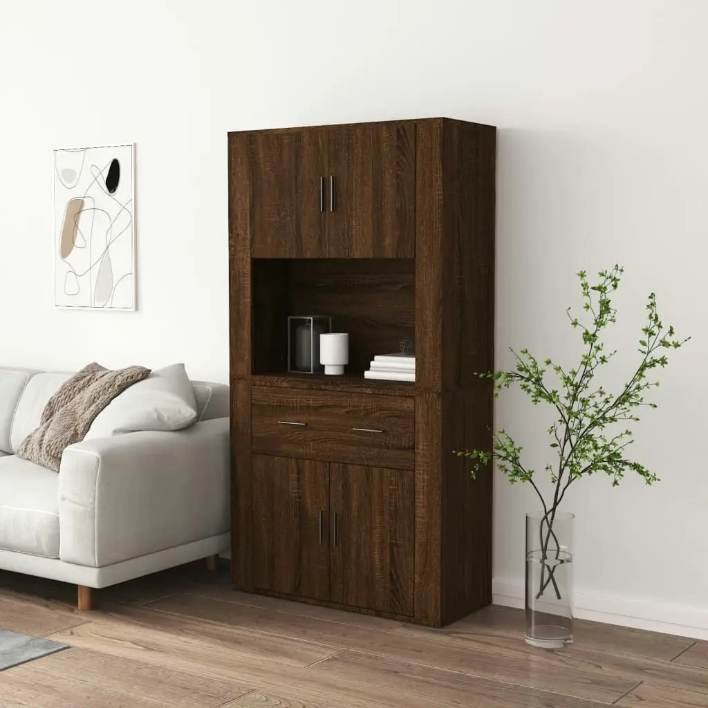 Highboard Brown Oak Engineered Wood 3185374