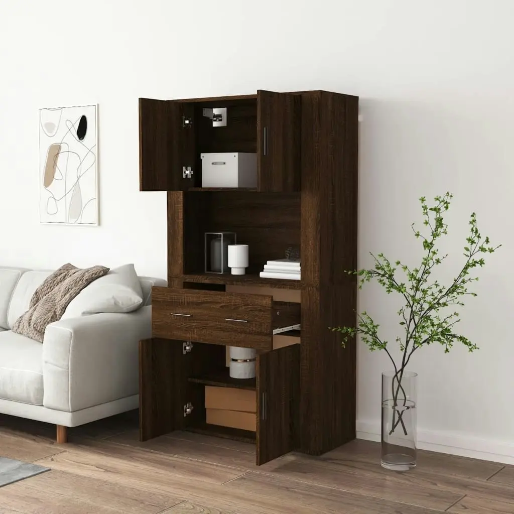 Highboard Brown Oak Engineered Wood 3185374