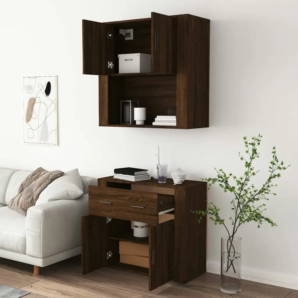 Highboard Brown Oak Engineered Wood 3185374