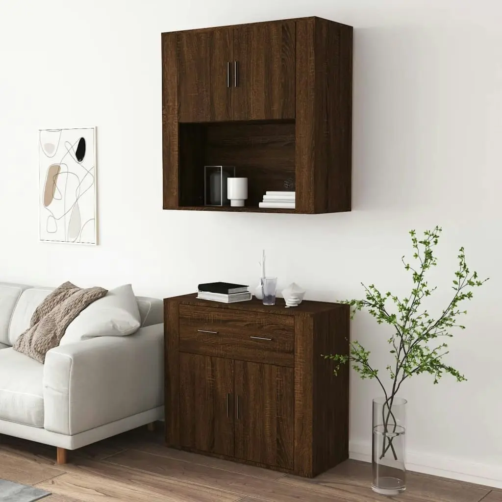 Highboard Brown Oak Engineered Wood 3185374