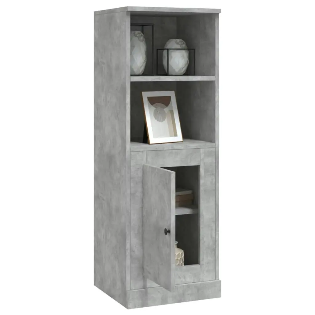 Highboard Concrete Grey 36x35.5x103.5 cm Engineered Wood 816324