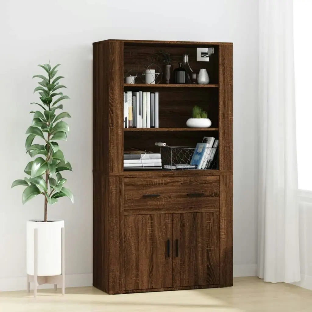 Highboard Brown Oak Engineered Wood 3185382