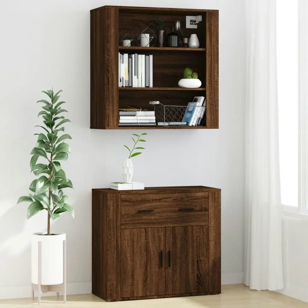 Highboard Brown Oak Engineered Wood 3185382