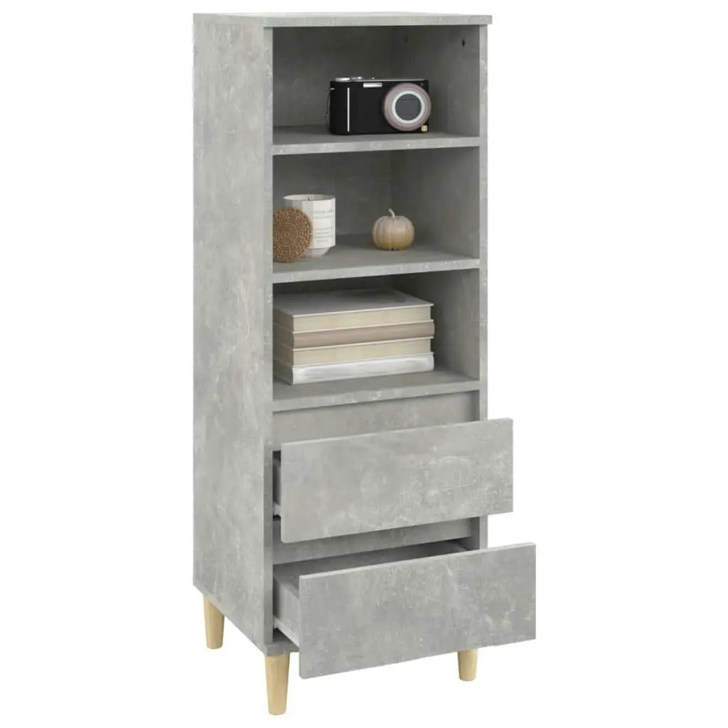 Highboard Concrete Grey 40x36x110 cm Engineered Wood 821240