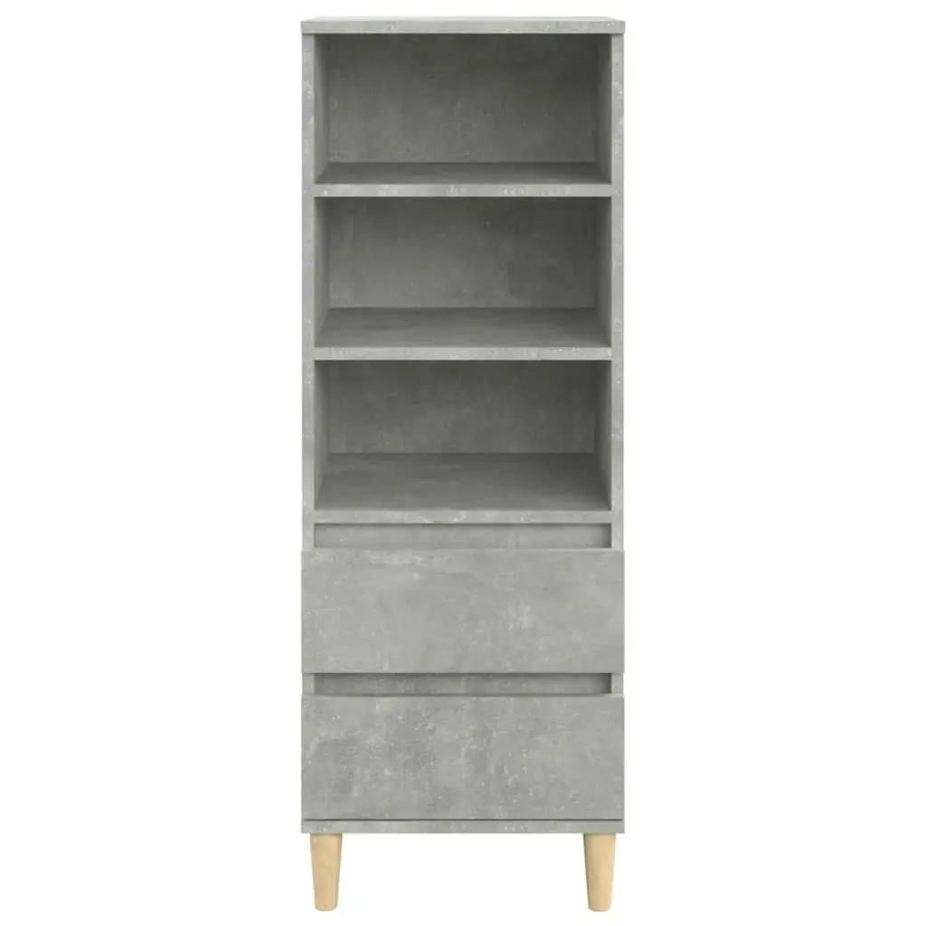 Highboard Concrete Grey 40x36x110 cm Engineered Wood 821240