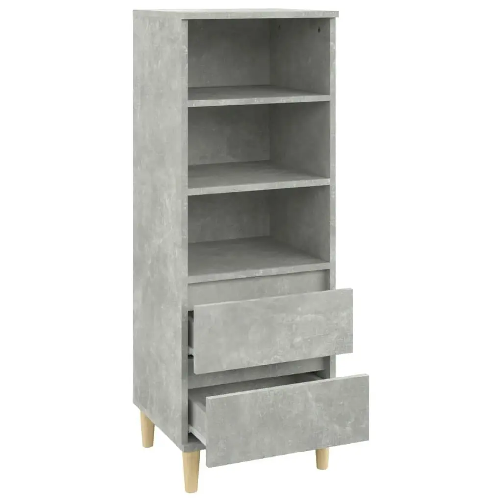 Highboard Concrete Grey 40x36x110 cm Engineered Wood 821240