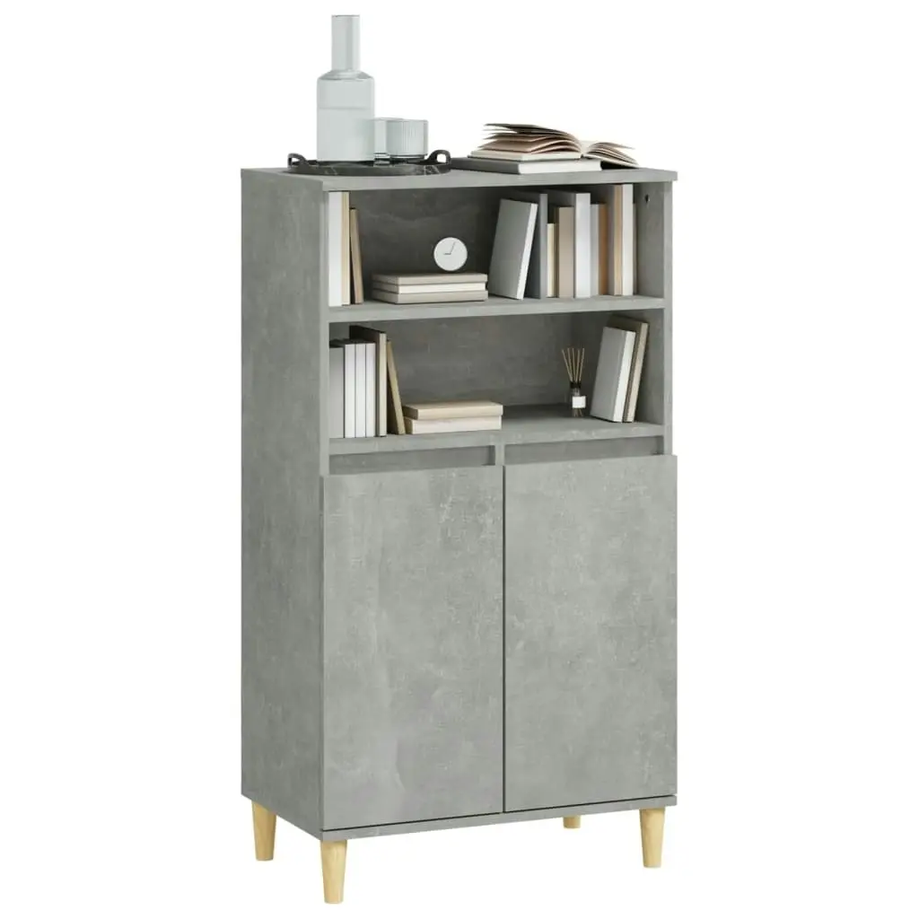 Highboard Concrete Grey 60x36x110 cm Engineered Wood 821224