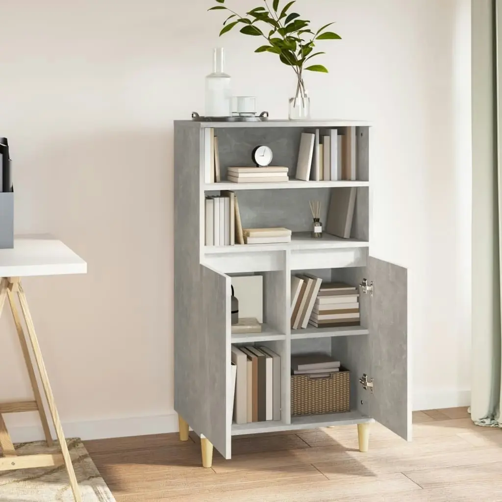 Highboard Concrete Grey 60x36x110 cm Engineered Wood 821224