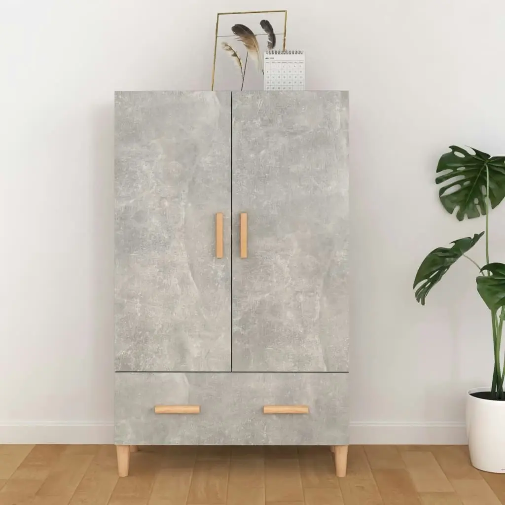 Highboard Concrete Grey 70x31x115 cm Engineered Wood 812532