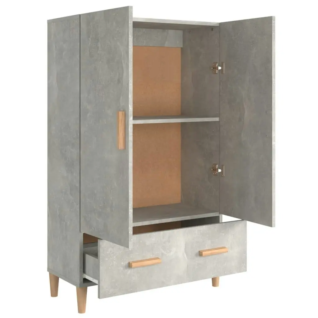 Highboard Concrete Grey 70x31x115 cm Engineered Wood 812532