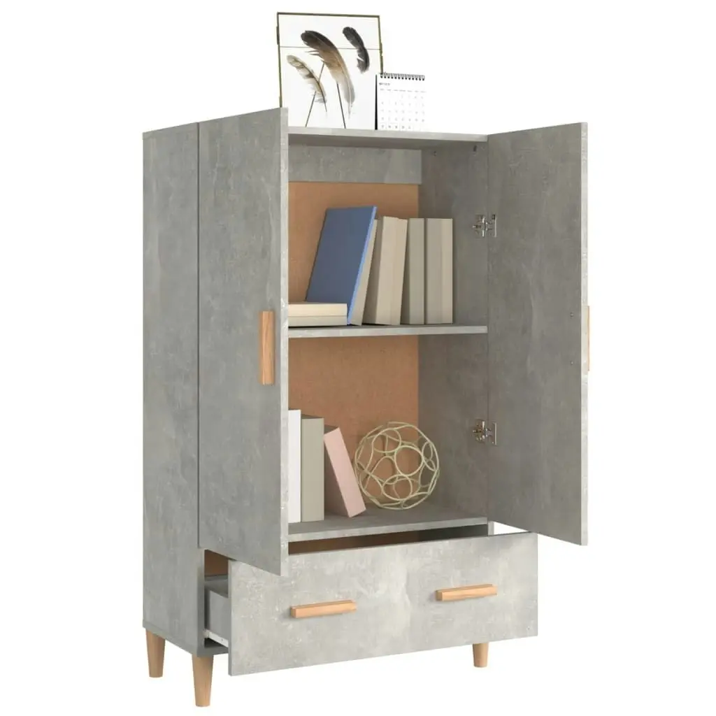 Highboard Concrete Grey 70x31x115 cm Engineered Wood 812532