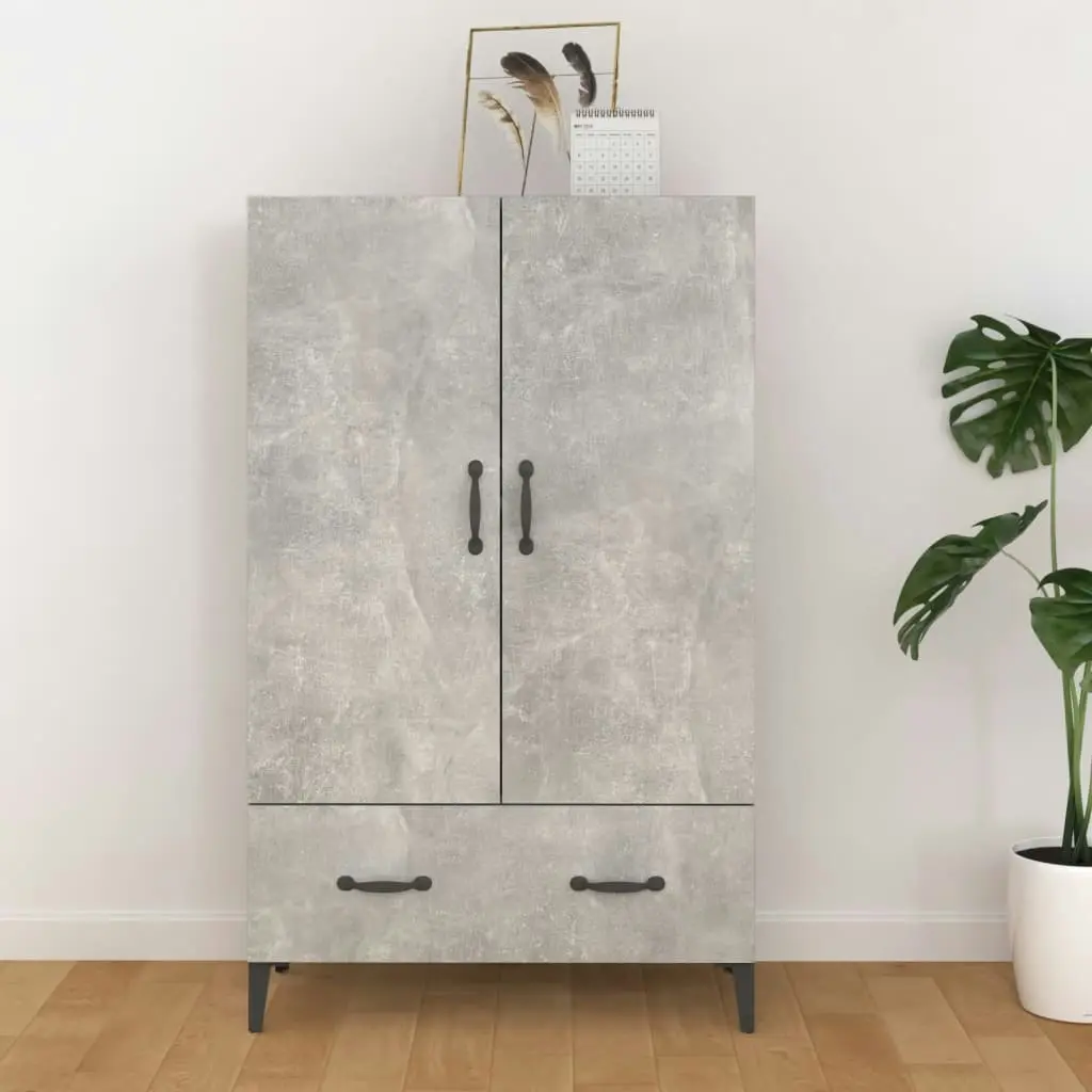 Highboard Concrete Grey 70x31x115 cm Engineered Wood 812541