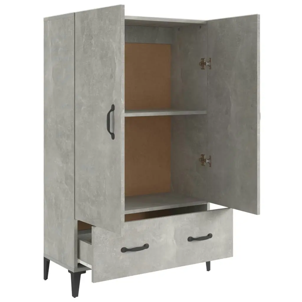 Highboard Concrete Grey 70x31x115 cm Engineered Wood 812541