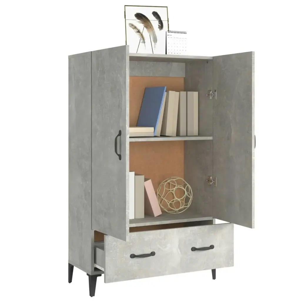 Highboard Concrete Grey 70x31x115 cm Engineered Wood 812541