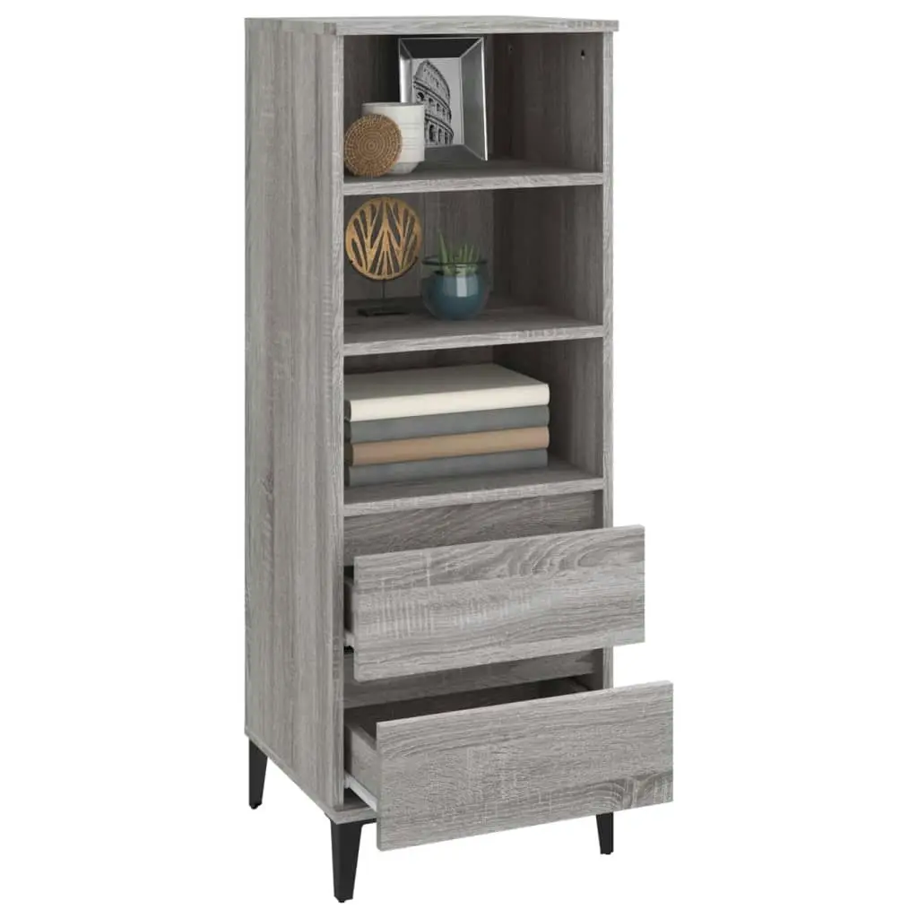 Highboard Grey Sonoma 40x36x110 cm Engineered Wood 821250