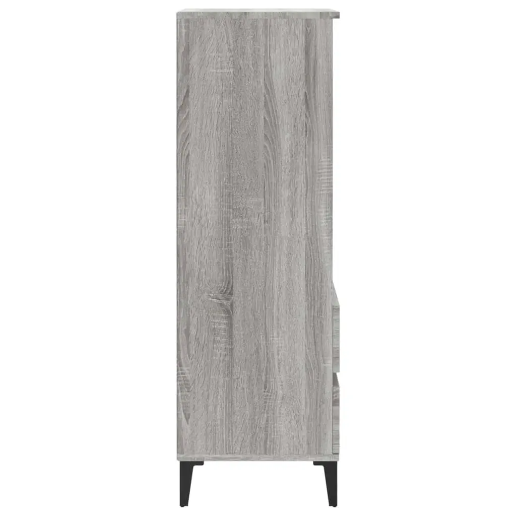 Highboard Grey Sonoma 40x36x110 cm Engineered Wood 821250