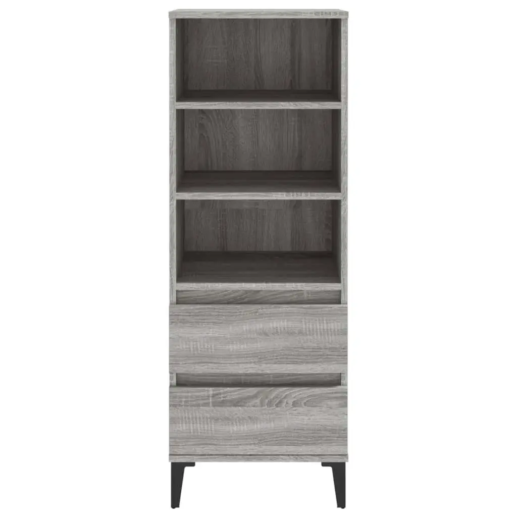 Highboard Grey Sonoma 40x36x110 cm Engineered Wood 821250