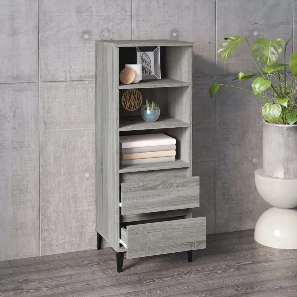 Highboard Grey Sonoma 40x36x110 cm Engineered Wood 821250