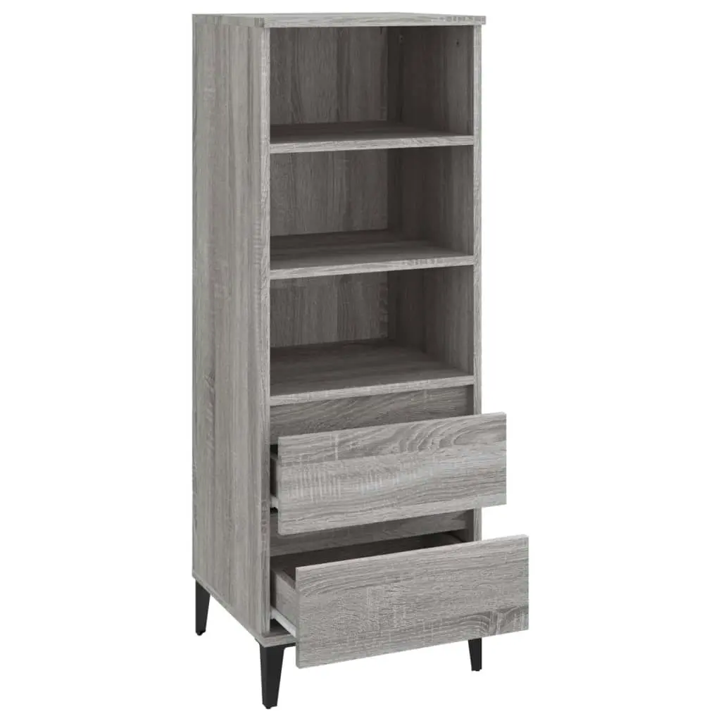 Highboard Grey Sonoma 40x36x110 cm Engineered Wood 821250