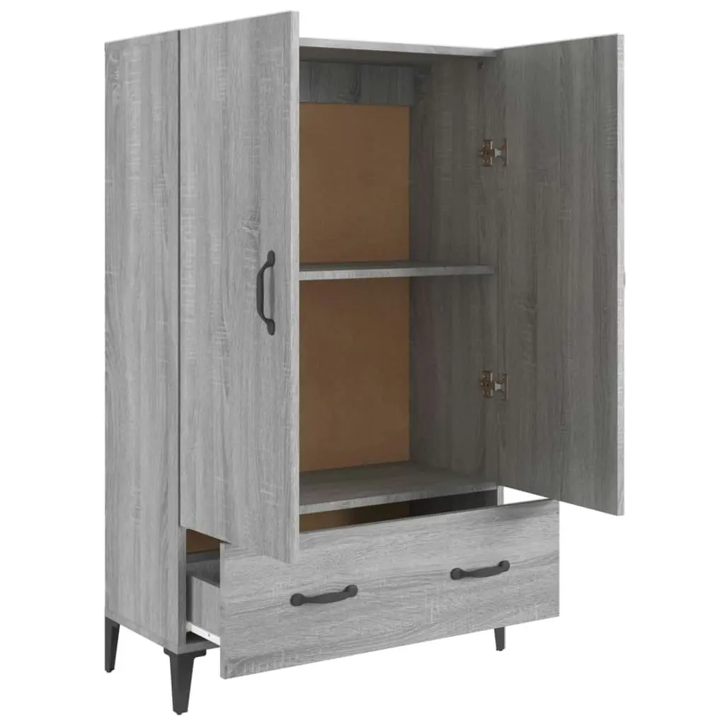 Highboard Grey Sonoma 70x31x115 cm Engineered Wood 817475