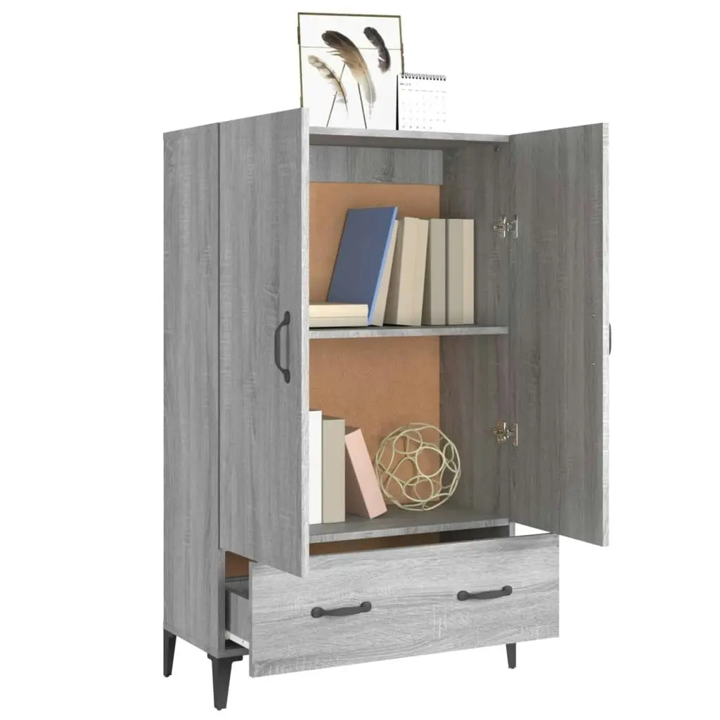 Highboard Grey Sonoma 70x31x115 cm Engineered Wood 817475