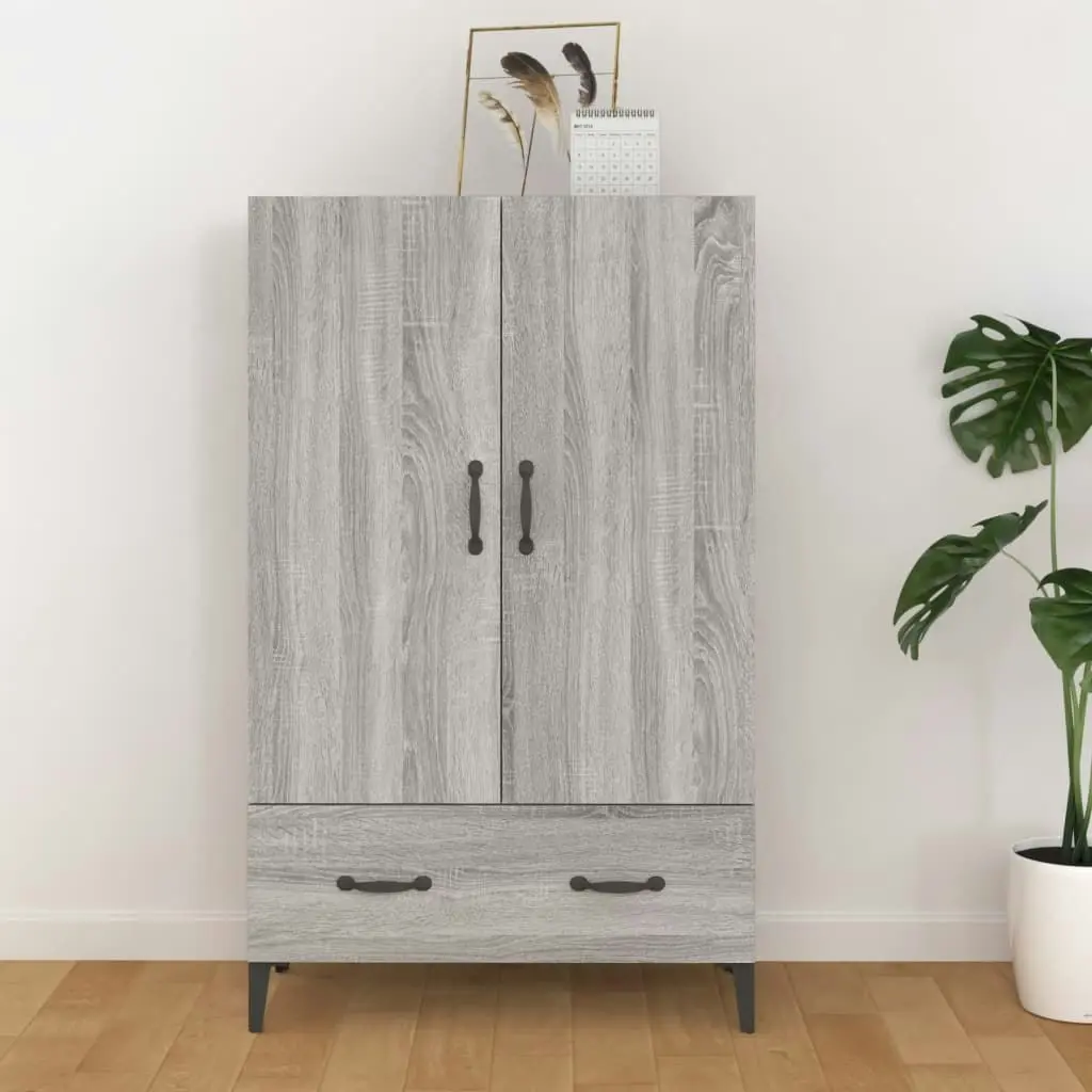 Highboard Grey Sonoma 70x31x115 cm Engineered Wood 817475