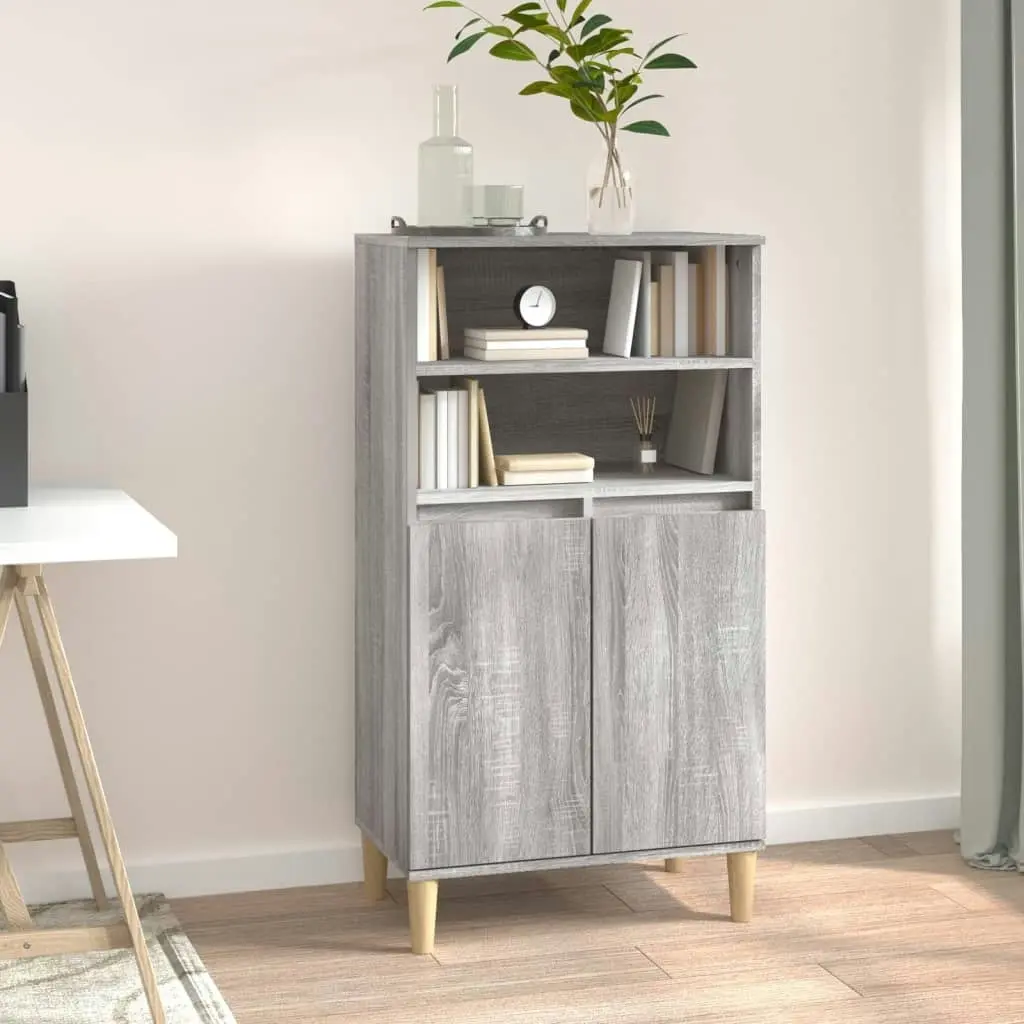 Highboard Grey Sonoma 60x36x110 cm Engineered Wood 821226