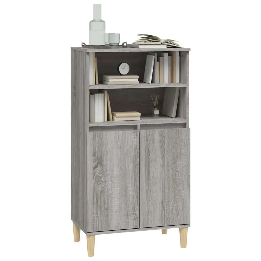 Highboard Grey Sonoma 60x36x110 cm Engineered Wood 821226