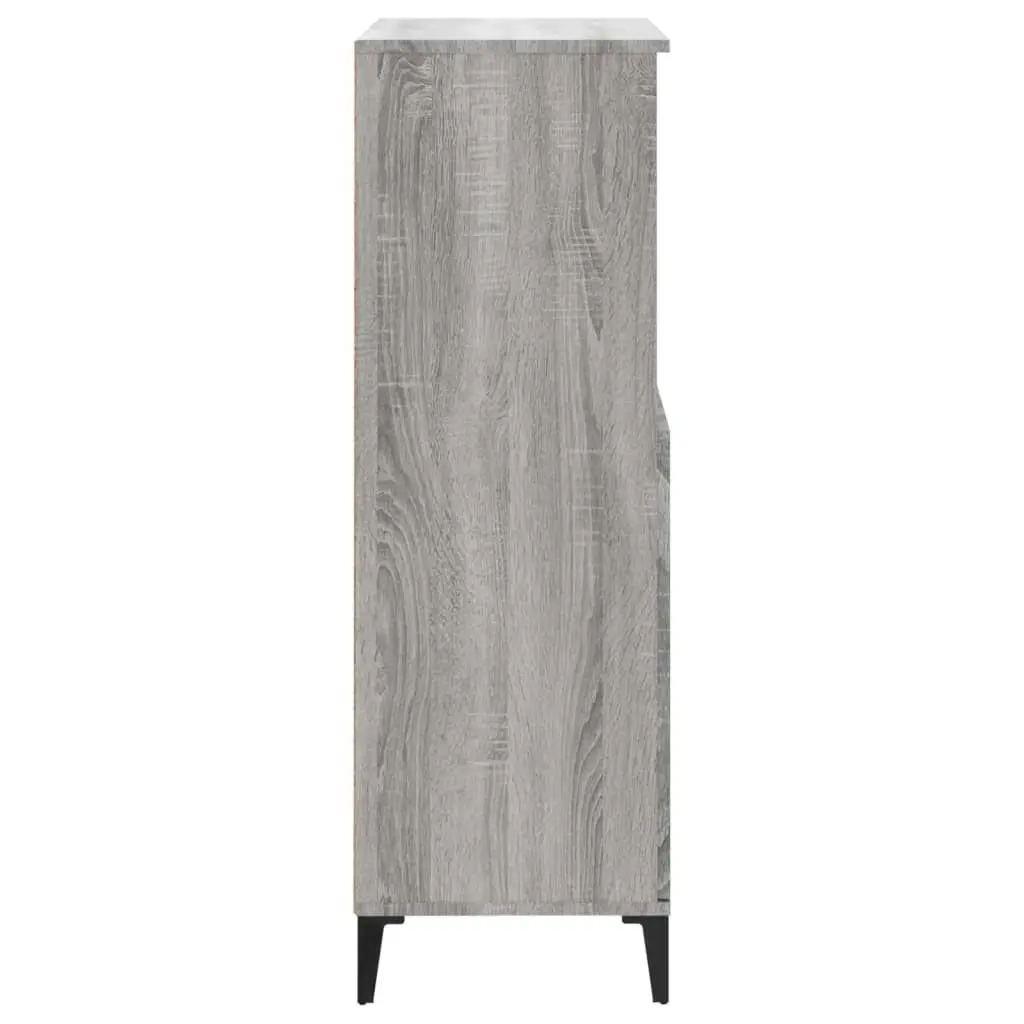 Highboard Grey Sonoma 60x36x110 cm Engineered Wood 821234