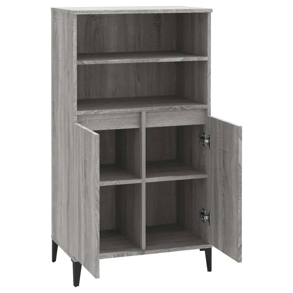 Highboard Grey Sonoma 60x36x110 cm Engineered Wood 821234