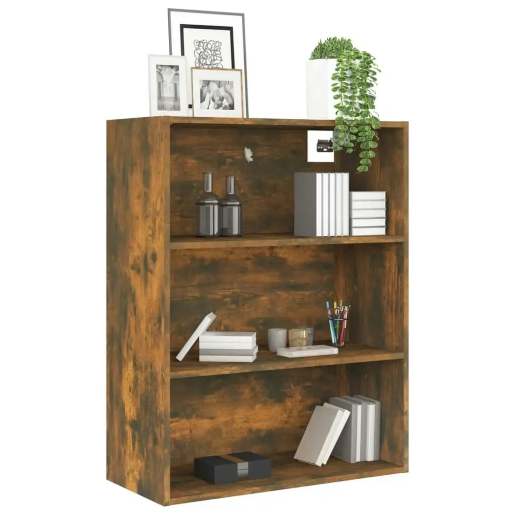 Hanging Wall Cabinet Smoked Oak 69.5x32.5x90 cm 817399