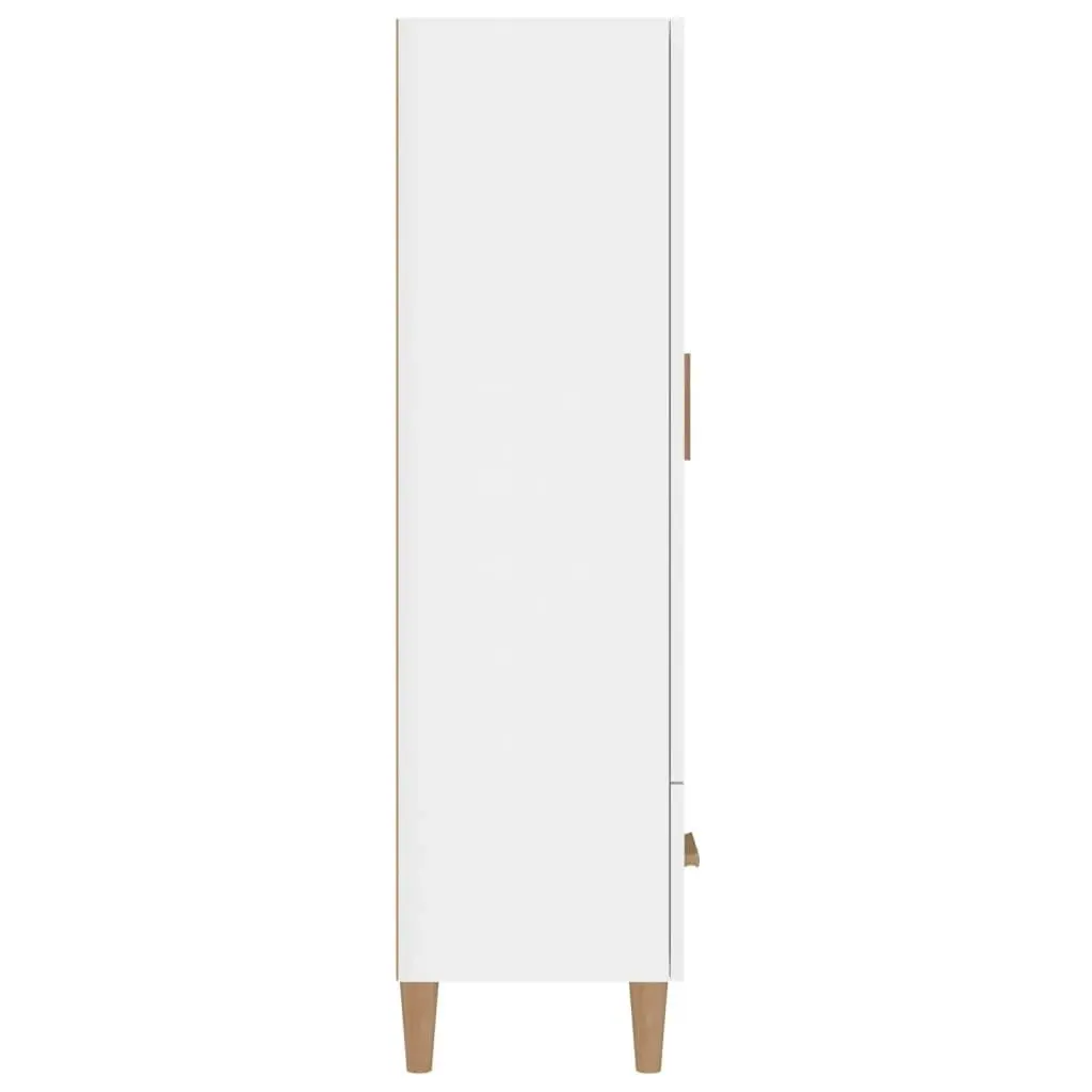 Highboard High Gloss White 70x31x115 cm Engineered Wood 812534