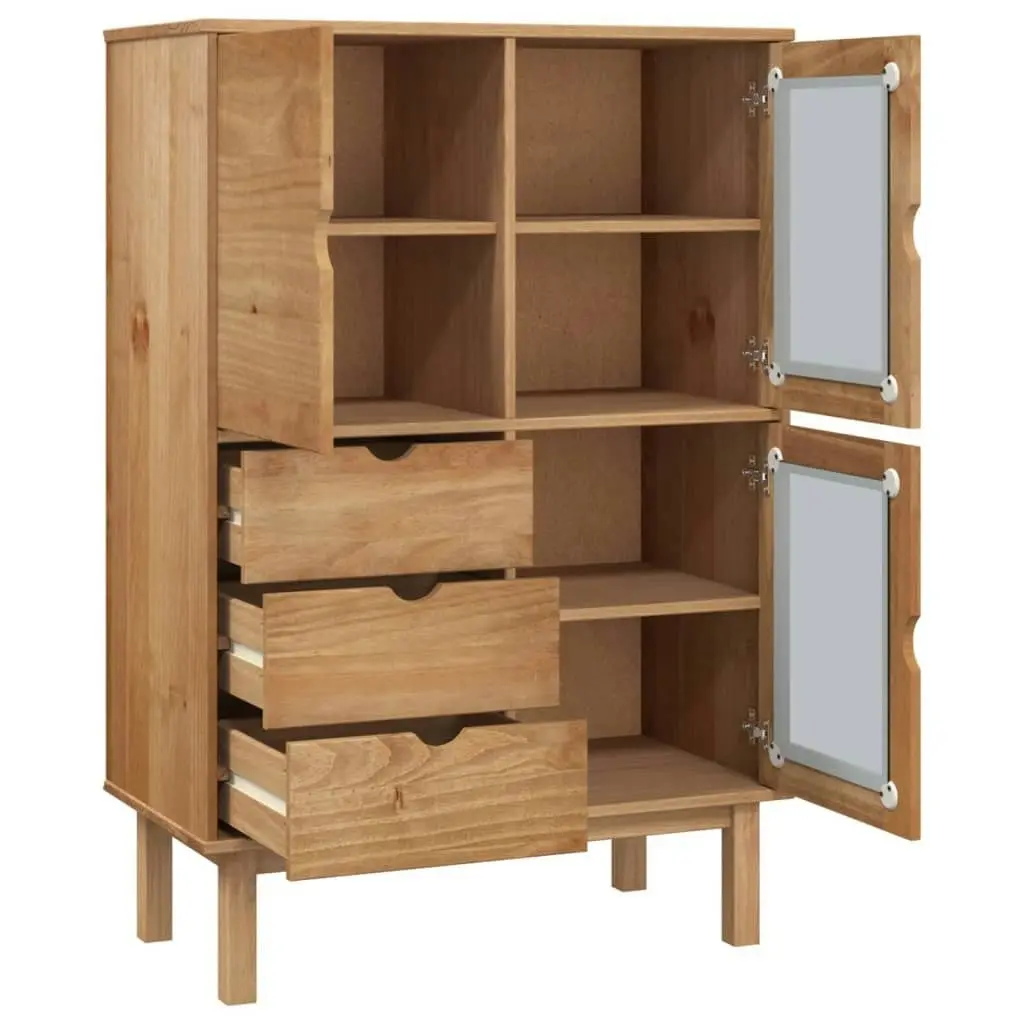 Highboard OTTA 85x43x125 cm Solid Wood Pine 351306