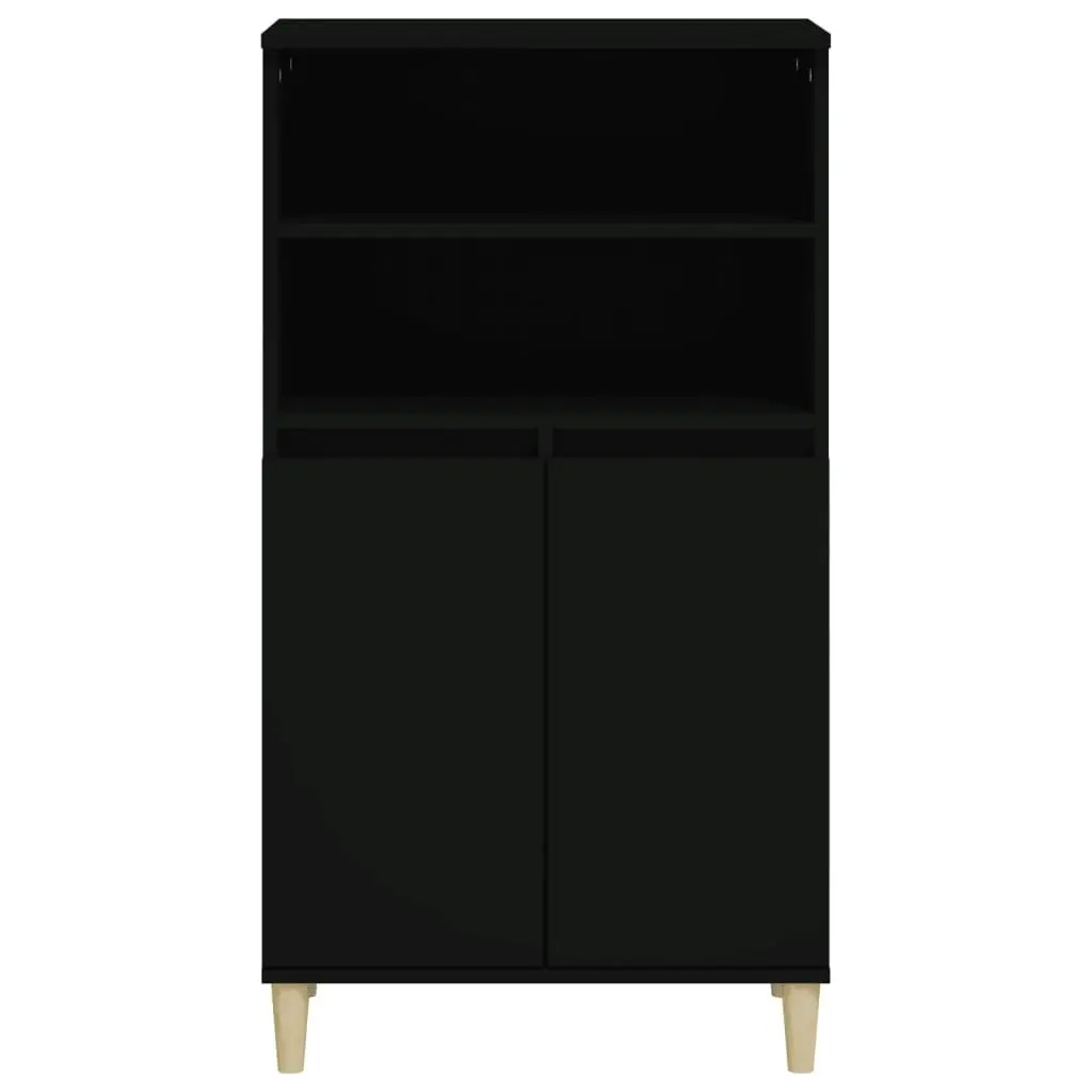 Highboard Black 60x36x110 cm Engineered Wood 821221