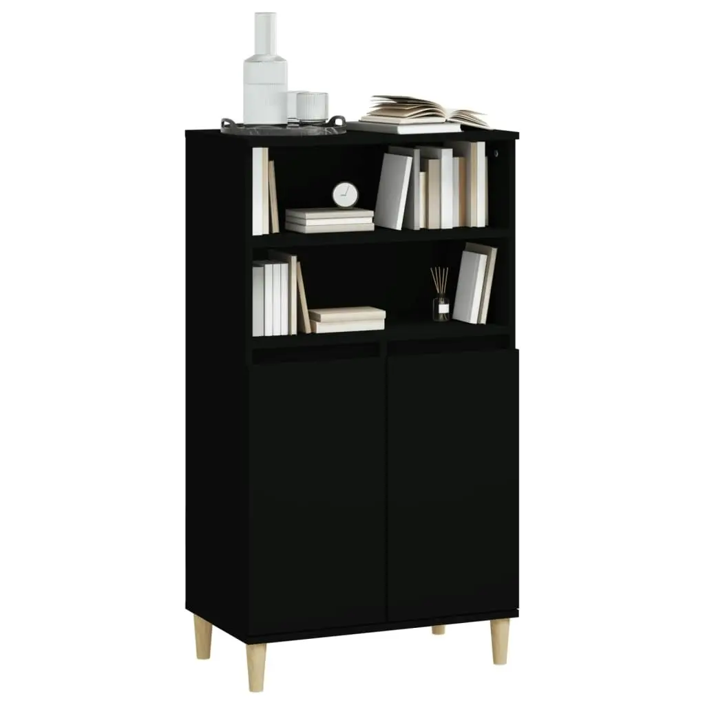 Highboard Black 60x36x110 cm Engineered Wood 821221