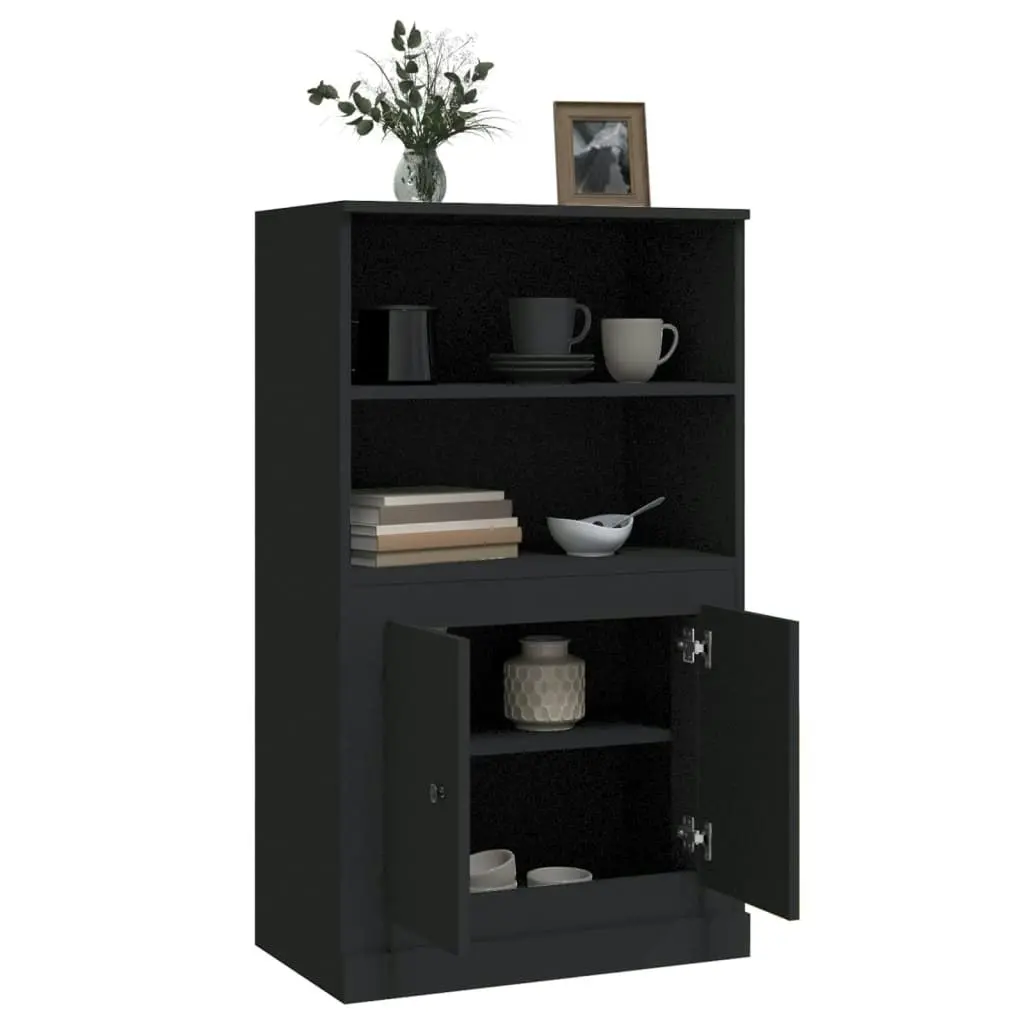 Highboard Black 60x35.5x103.5 cm Engineered Wood 816313