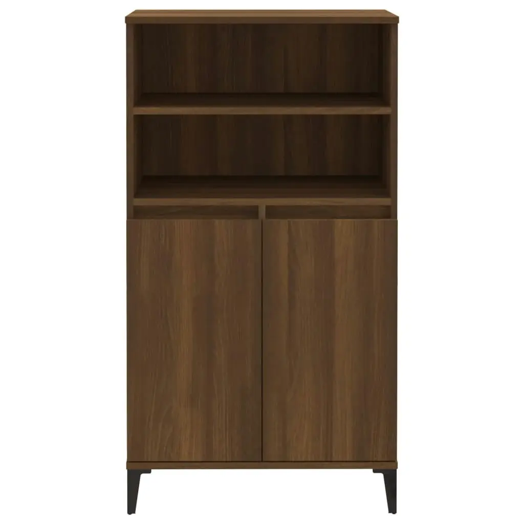 Highboard Brown Oak 60x36x110 cm Engineered Wood 821235