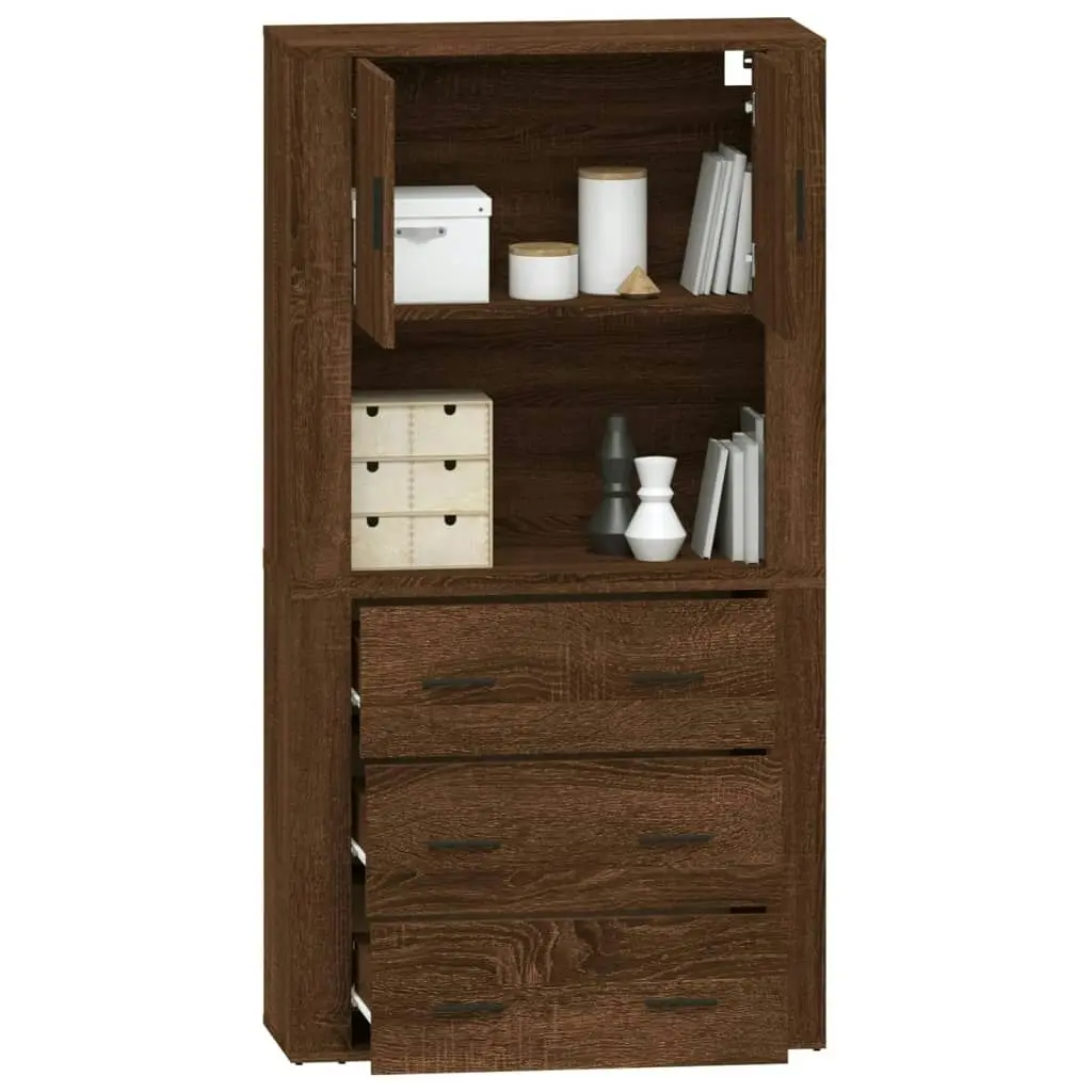 Highboard Brown Oak Engineered Wood 3185390