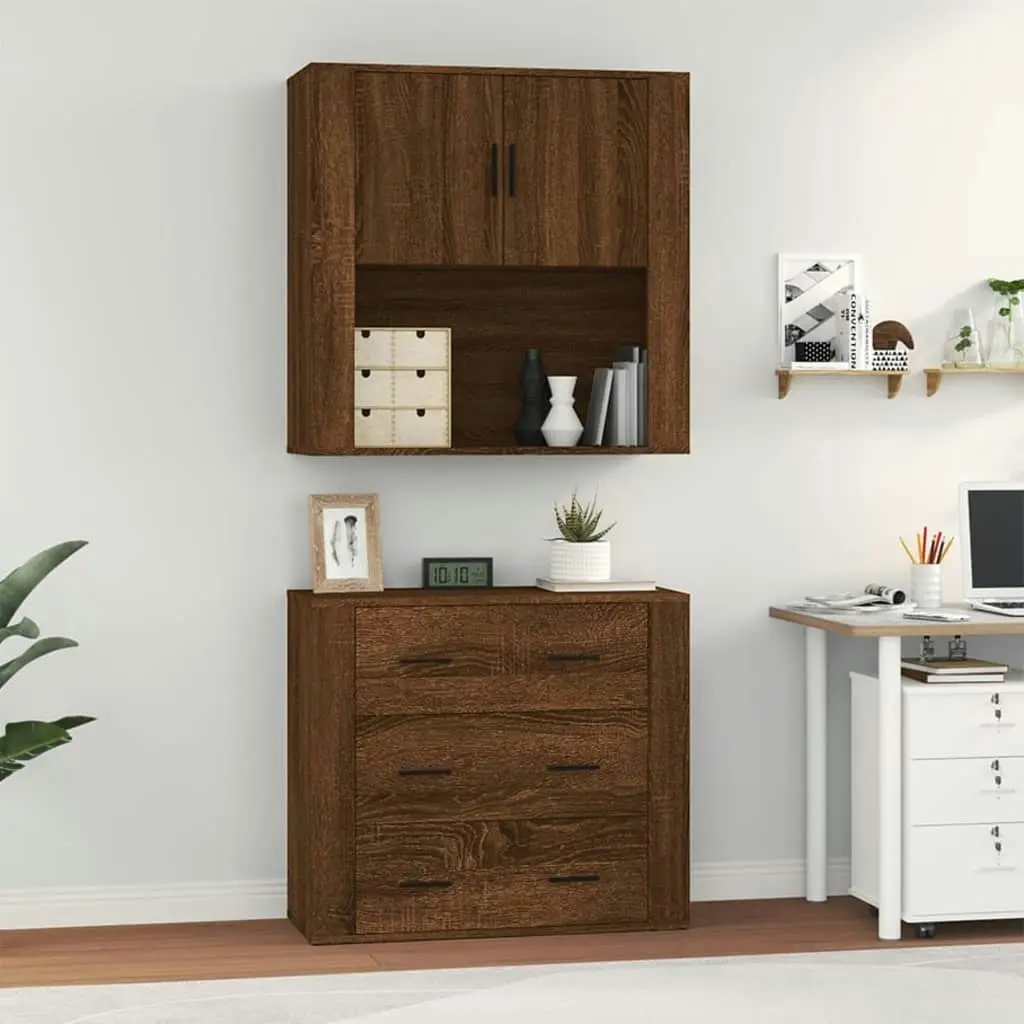 Highboard Brown Oak Engineered Wood 3185390