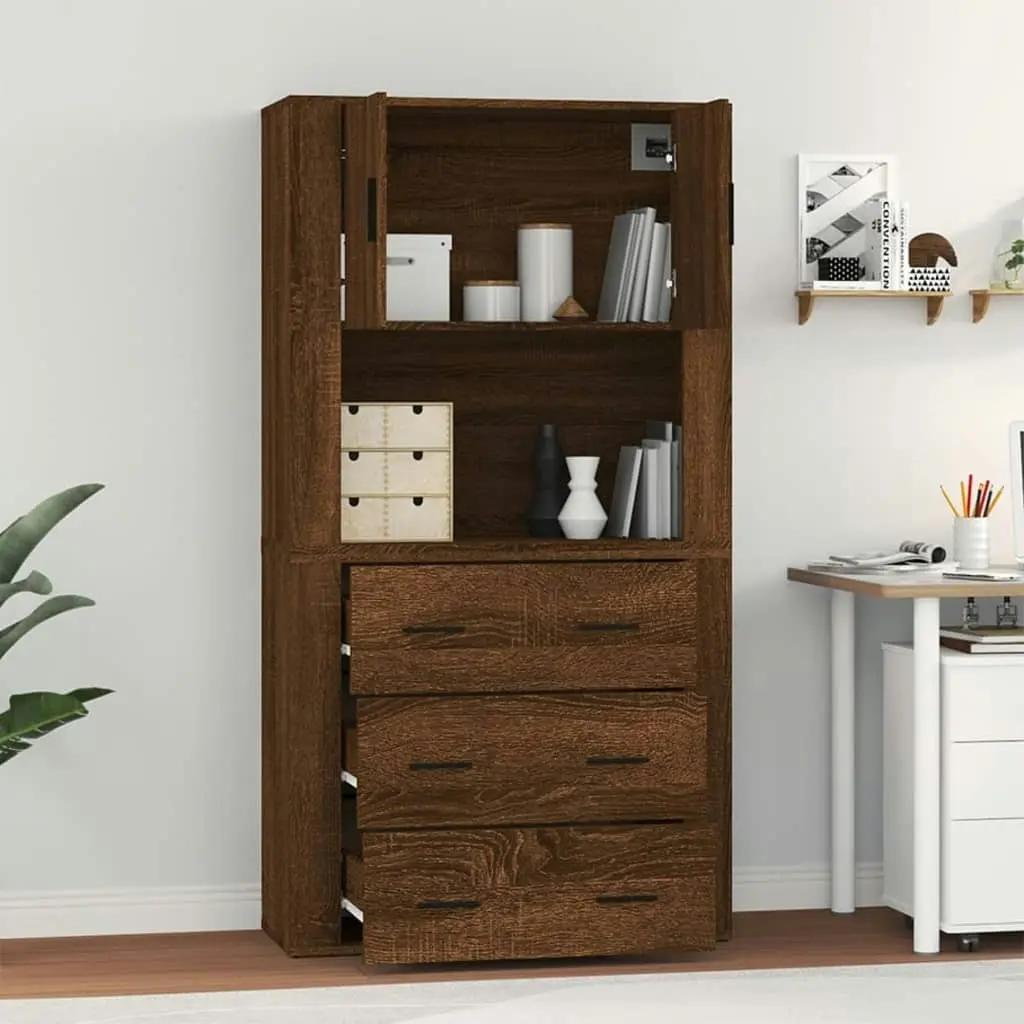 Highboard Brown Oak Engineered Wood 3185390