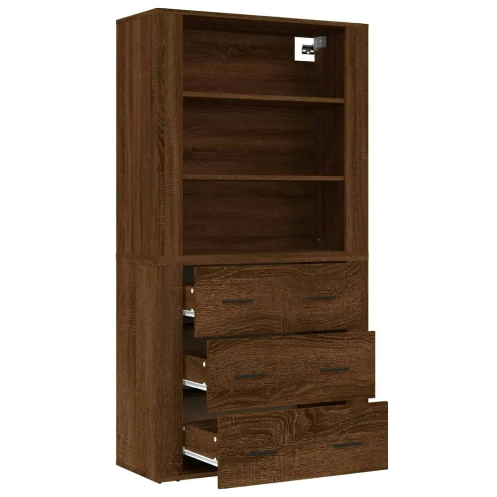 Highboard Brown Oak Engineered Wood 3185398