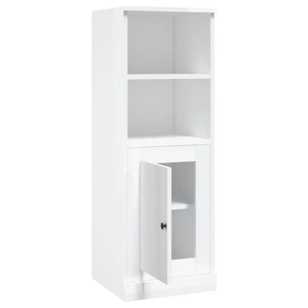 Highboard High Gloss White 36x35.5x103.5 cm Engineered Wood 816322