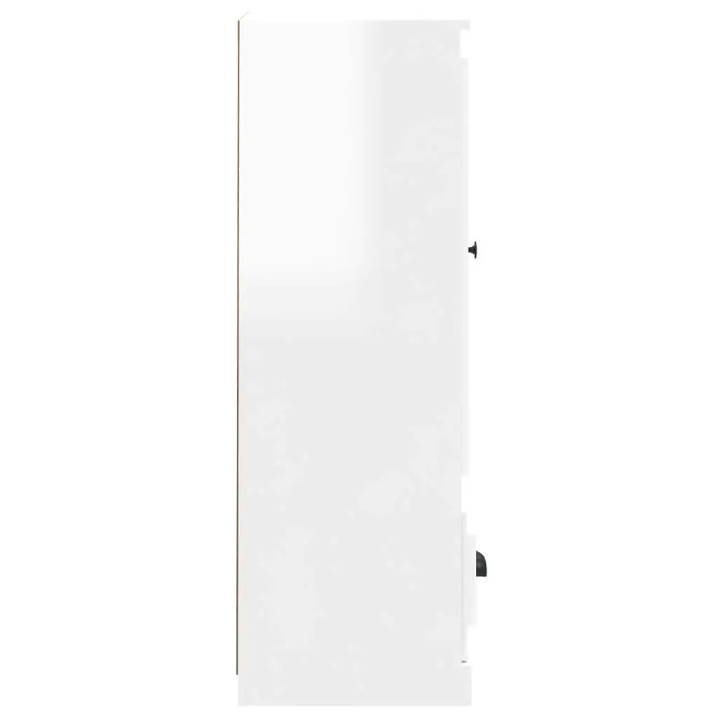 Highboard High Gloss White 36x35.5x103.5 cm Engineered Wood 816306