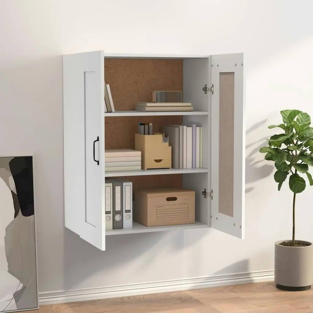 Hanging Wall Cabinet White 69.5x32.5x90 cm 812303