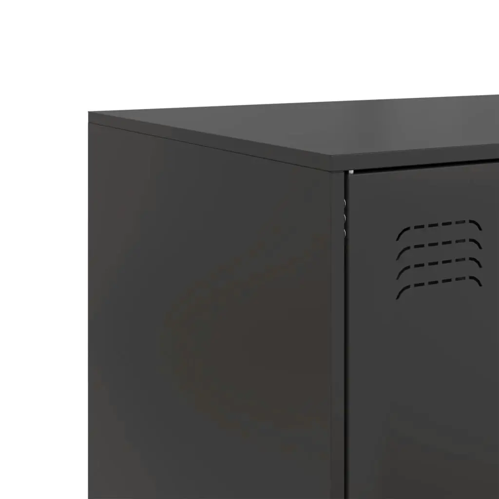 Highboard Black 67x39x95 cm Steel 841805