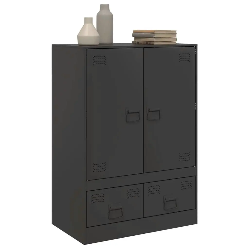 Highboard Black 67x39x95 cm Steel 841805