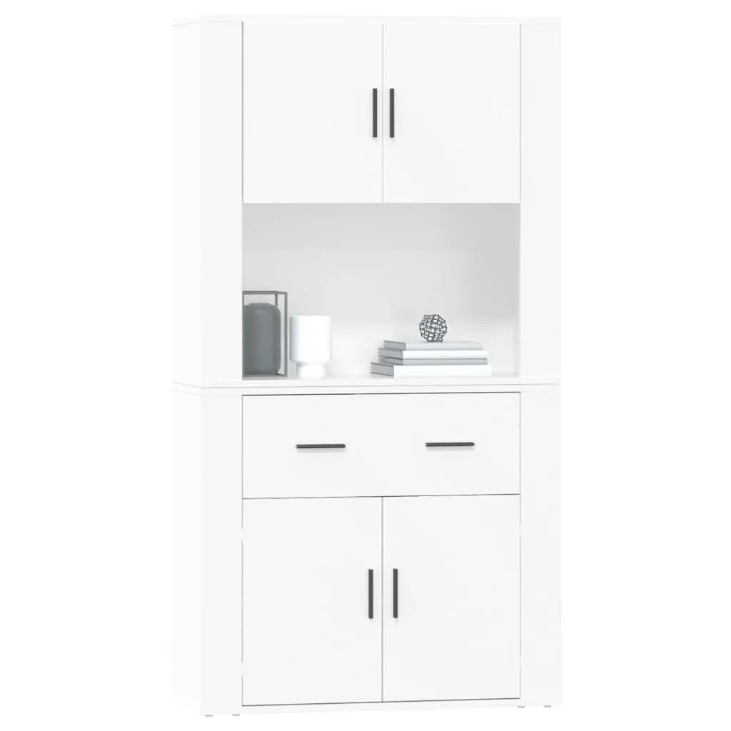 Highboard High Gloss White Engineered Wood 3185369