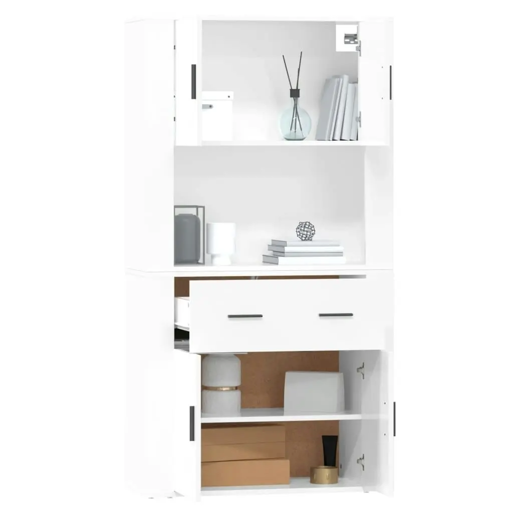 Highboard High Gloss White Engineered Wood 3185369