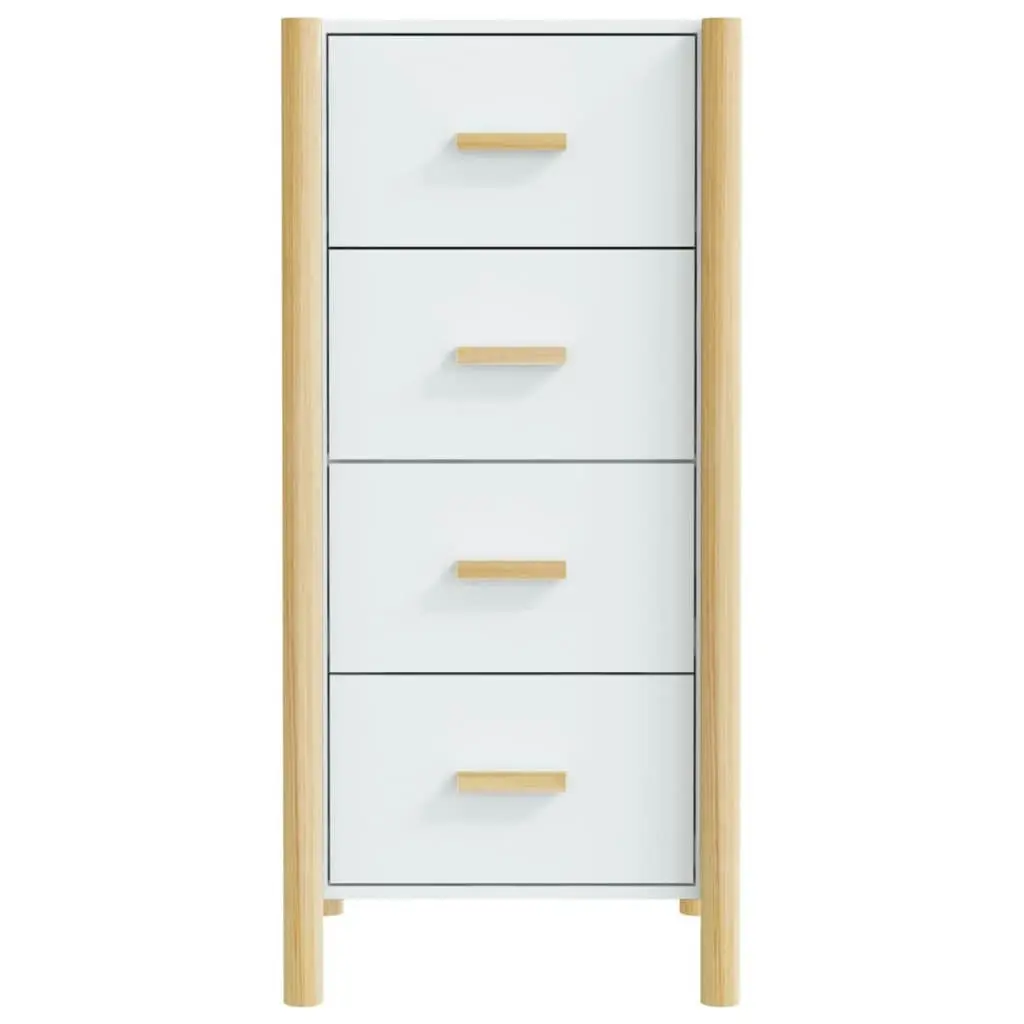 Highboard White 42x38x90 cm Engineered Wood 345681