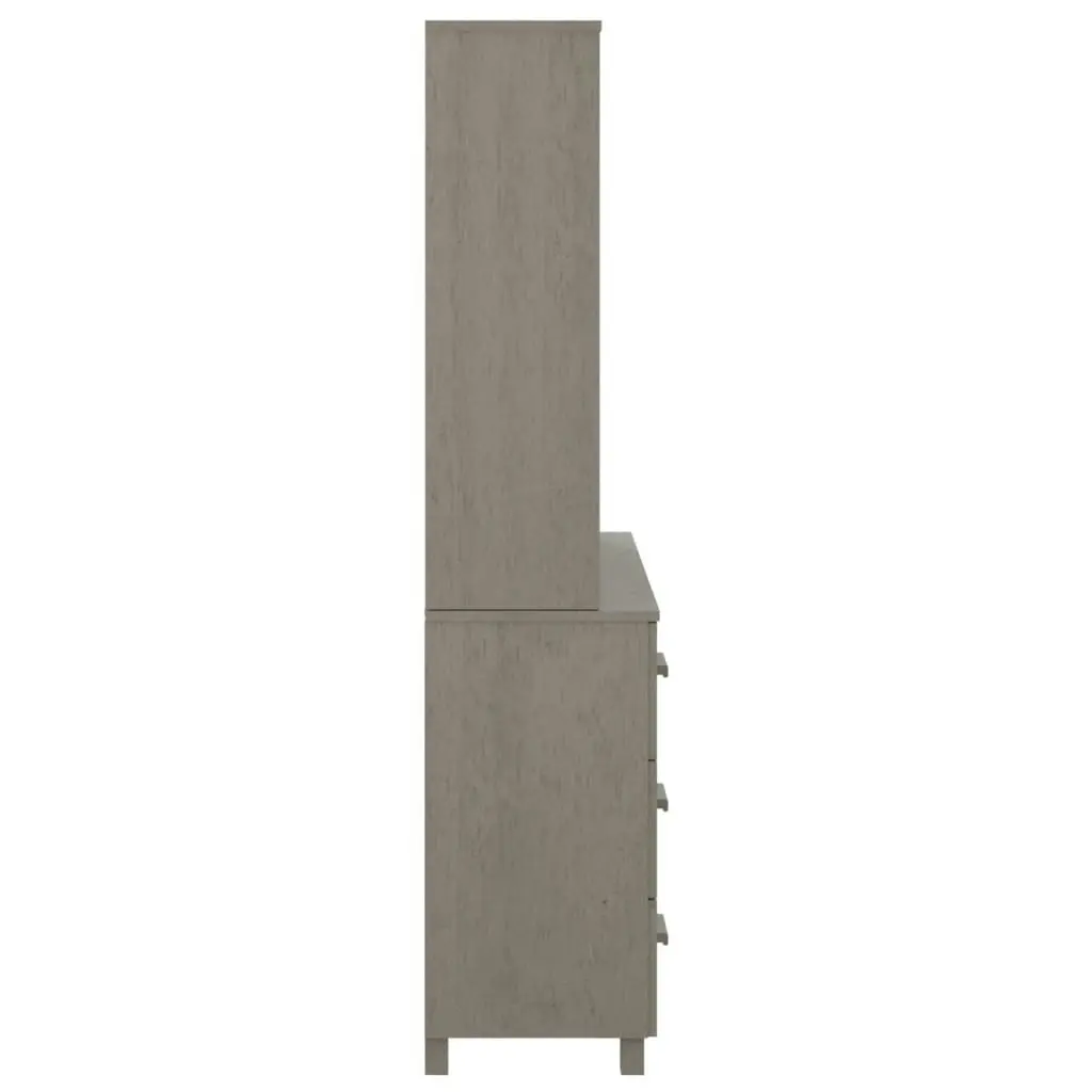 Highboard "HAMAR" Solid Wood Pine Light Grey 3100925